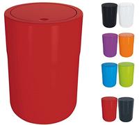 Spirella Design Poubelle à Couvercle pivotant Cocco avec Anneau pour Fixer Les Sacs Poubelle Salle de Bains 5 litres Poubelle à cosmétiques Récipient à ordures (ØxH): 19 x 26 cm Rouge