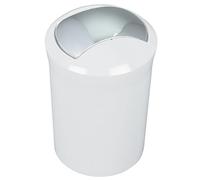 Spirella Design Poubelle Push Sydney Salle de Bains 5 litres à Couvercle pivotant Poubelle à cosmétiques Récipient à ordures Blanc