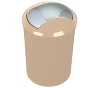 Spirella Design Poubelle Push Sydney Salle de Bains 5 litres à Couvercle pivotant Poubelle à cosmétiques Récipient à ordures Beige