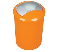 Spirella Design Poubelle Push Sydney Salle de Bains 5 litres à Couvercle pivotant Poubelle à cosmétiques Récipient à ordures Orange