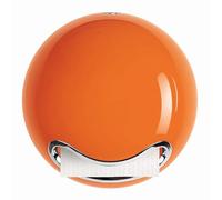Spirella, Distributeur de Papier Toilette en Polystyrène, Design en Forme de Bol, Idéal pour Salle de Bain, Pratique et Élégant, Couleur Orange Brillant, Taille Standard
