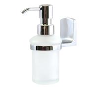 Spirella Distributeur de Savon à Fixer Verre & Chromé Taku Transparent