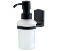 Spirella Distributeur de Savon à Fixer Verre & Chromé Taku Transparent & Noir