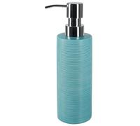 Spirella Distributeur de Savon Céramique Tube Ribbed Bleu