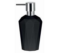 Spirella, Distributeur de Savon Élégant en Cristal Noir, Design Moderne et Pratique, Idéal pour Un Usage Quotidien, Taille Standard, Accessoire de Salle de Bain, Couleur