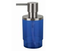 Spirella, Distributeur de Savon en Acrylique Transparent, Design Élégant et Moderne, Idéal pour Salle de Bain, Couleur Bleu Marine, Taille Standard, Accessoire de Salle de Bain