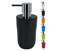 Spirella, Distributeur de Savon Liquide élégant et Pratique pour Salle de Bain ou Cuisine, capacité de 300 ML, Dimensions compactes de 7,5 x 7,5 x 16,5 cm, Couleur Noire