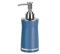Spirella Distributeur de Savon Liquide „Sydney“ Acrylique Distributeur de Lotion avec doseur en Acier Inoxydable Capacité 200 ML (ØxH): 7 x 18,5 cm - Bleu