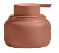 Spirella Distributeur de Savon Polyrésine, Modèle Zac, Terracotta | Distributeur savon rechargeable à poser pour savon liquide et gel douche, 10 x 10 x 9 cm, assorti à la gamme Zac