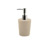 Spirella Distributeur de Savon „Takeo“ - avec doseur Couleur Acier INOX - Distributeur de Lotion - 400 ML - Eco Friendly Fibres Naturelles Bambou - Sable