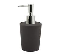 Spirella Distributeur de Savon „Takeo“ - avec doseur Couleur Acier INOX - Distributeur de Lotion - 400 ML - Eco Friendly Fibres Naturelles Bambou - Anthracite/Gris foncé