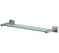Spirella, Étagère Murale en Verre de sécurité, Design Moderne et élégant, idéale pour Salle de Bain ou Cuisine, Dimensions 40 x 14,5 x 4,5 cm, Couleur Chrome Mat