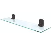 Spirella, Étagère Murale en Verre pour Salle de Bain, Design Élégant en Acier Inoxydable, Installation Facile à Coller ou Percer, Dimensions 60 cm, Couleur Transparente