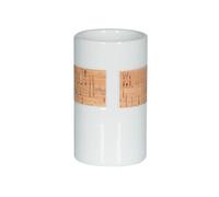 Spirella Gobelet Porcelaine Tube Nature Blanc & Beige