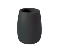 Spirella - Gobelet Sven Noir Mat en Polyrésine, Accessoire Pratique et Esthétique pour Votre Salle de Bain, Facile à Nettoyer et Particulièrement Résistant à l'Humidité