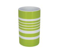 Spirella Goblet en Verre avec Rayures Élégantes, Idéal pour Décoration et Rangement, Design Moderne et Pratique, Taille 30 cm, Couleur Vert, Accessoire de Salle de Bain