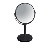 Spirella Miroir de maquillage à poser Miroir de beauté Miroir cosmétiques double face Miroir de courtoisie pivotant „Sydney“ grossissement x2 - Noir