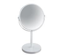 Spirella Miroir de maquillage à poser Miroir de beauté Miroir cosmétiques double face Miroir de courtoisie pivotant „Sydney“ grossissement x2 - Blanc
