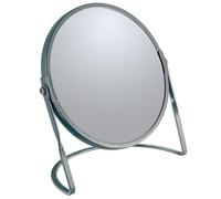 Spirella Miroir de Maquillage à Poser Miroir de beauté Miroir cosmétiques Double Face Miroir de courtoisie pivotant „Akira“ grossissement x5 - Gris Mat