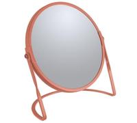 Spirella - Miroir grossissant sur Pied Akira - Acier Robuste - Double Face avec Grossissement x5 et Miroir Classique - Pivotant à 360° - Terracotta Mat