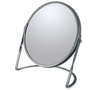 Spirella Miroir de Maquillage à Poser Miroir de beauté Miroir cosmétiques Double Face Miroir de courtoisie pivotant „Akira“ grossissement x5 - Gris Mat