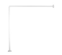 Spirella MSV, Barre Tringle pour Rideau de Douche d'angle à Fixer en Alu, Support Plafond & Anneaux Rideaux Inclus, Adapté à Tous Les Rideaux, Montage Mural, 80x80cm Blanc