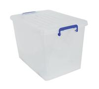 Spirella MSV Boite de Rangement avec roulettes PP Blanc Transparent 100L