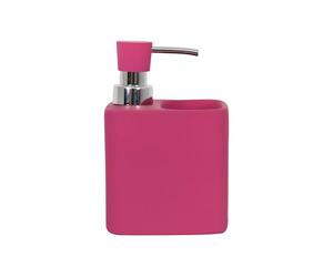 Spirella MSV Distributeur de Savon & Porte Eponge Céramique Malaga Rose