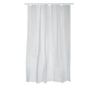 Spirella MSV, Rideau de Douche, en Polyester, Revêtement antibactérien, Anneaux Inclus, Lavable à 30°, Imperméable Tissu Lavable en Machine Rideau Salle de Bain, Blanc, 120x200 cm