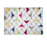 Spirella Multicolor, Tapis, Accessoire pour Toilettes Multicolore Badteppich/WC-Vorleger Grid en Acrylique, Idéal pour Salle de Bain, Dimensions 55x65 cm, Couleur, Épaisseur 2,2 cm