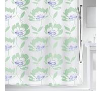 Spirella PEVA-Duschvorhang Blossom Green 180x200 cm Rideau de Douche, Plastique, Vert, 180 x 200 cm