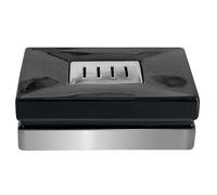 Spirella Porte Savon Céramique Roma Noir & Argent