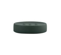Spirella Porte-Savon décoratif Aspect Pierre pour Salle de Bain - Dimensions : 11 x 11 x 3 cm - Vert foncé Mat