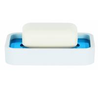 Spirella, Porte-Savon Design Élégant pour Salle de Bain, Pratique et Fonctionnel, Idéal pour Organiser Vos Accessoires, Couleur Blanc/Bleu, Taille Standard