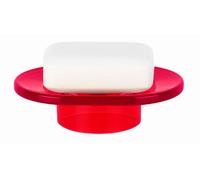 Spirella, Porte-Savon en Acrylique Transparent, Design Élégant et Pratique pour Salle de Bain, Idéal pour Organiser Vos Accessoires, Taille Unique, Rouge Transparent