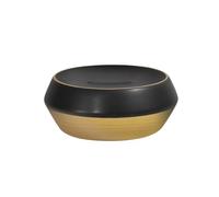 Spirella - Porte-Savon Joshua en Grès, Dimensions 12 x 5 cm, Élégant Accessoire de Salle de Bain, Design Moderne et Pratique pour Un Rangement Optimal, Or Mat