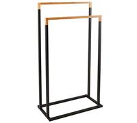porte serviettes acier & bambou chic noir