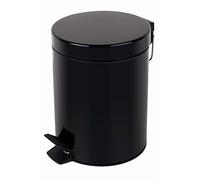 Spirella Poubelle 3 ou 5 litres Métal Sydney avec récipient intérieur en Plastique récyclé Salle de Bains Poubelle à pédale Boîte à ordures Noir