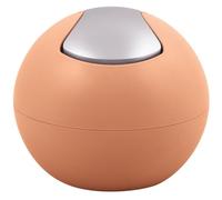 Spirella - Poubelle à Bascule Modèle BOWL - Compacte - Hygiénique et Design Moderne - Facile à utiliser grâce à son couvercle basculant et amovible - 1L - Pêche Mat