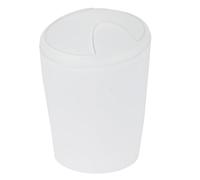 Spirella - Poubelle à bascule MOVE - Design Moderne et Compact - Couvercle Amovible et Facile à Nettoyer - Idéale Salle de Bain ou Cuisine - 2L Frosty Blanc
