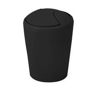 Spirella - Poubelle à bascule MOVE - Design Moderne et Compact - Couvercle Amovible et Facile à Nettoyer - Idéale Salle de Bain ou Cuisine - Noir - 2L