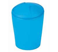 Spirella - Poubelle à bascule MOVE - Design Moderne et Compact - Couvercle Amovible et Facile à Nettoyer - Idéale Salle de Bain ou Cuisine - 5L Frosty Bleu