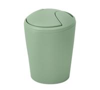 Spirella - Poubelle à bascule MOVE - Design Moderne et Compact - Couvercle Amovible et Facile à Nettoyer - Idéale Salle de Bain ou Cuisine - Vert Menthe - 5L