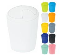 Spirella - Poubelle à bascule MOVE - Design Moderne et Compact - Couvercle Amovible et Facile à Nettoyer - Idéale Salle de Bain ou Cuisine - Vert Menthe - 2L