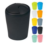 Spirella - Poubelle à bascule MOVE - Design Moderne et Compact - Couvercle Amovible et Facile à Nettoyer - Idéale Salle de Bain ou Cuisine - Blanc - 2L