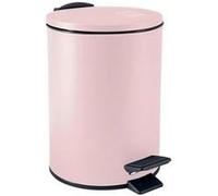 Spirella Poubelle à pédale Adelar – Acier mat, mécanisme Slow Close silencieux, Rose mat 3L