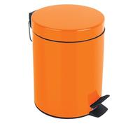 Spirella - Poubelle à pédale Acier SYDNEY - Design Moderne, Ouverture Facile, Seau Intérieur Amovible - Accessoire Salle de Bain ou Cuisine - Orange - 3L