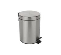 Spirella Poubelle 3 ou 5 litres Métal Sydney avec récipient intérieur en Plastique récyclé Salle de Bains Poubelle à pédale Boîte à ordures Argent satiné