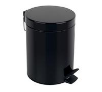 Spirella - Poubelle à pédale Acier SYDNEY - Design Moderne, Ouverture Facile, Seau Intérieur Amovible - Accessoire Salle de Bain ou Cuisine - Noir - 5L