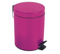 Spirella - Poubelle à pédale Acier SYDNEY - Design Moderne, Ouverture Facile, Seau Intérieur Amovible - Accessoire Salle de Bain ou Cuisine - Rose Foncé - 5L